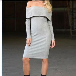 Cotton off the shoulder dress.